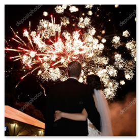 Romantisches Hochzeitsfeuerwerk