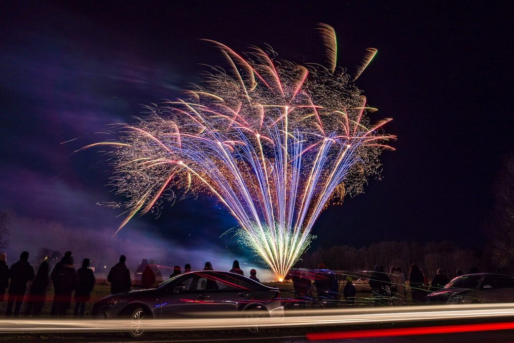 Feuerwerk bei einer Firmenveranstaltung
