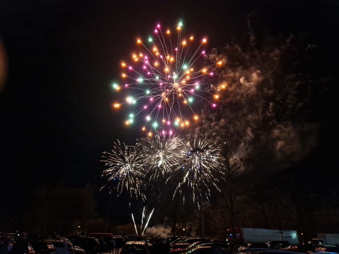 Feuerwerk exakt zur Musik getaktet